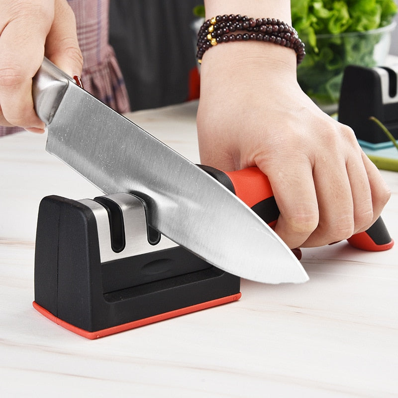 Afiador de facas de cozinha de 3 segmentos - Portátil